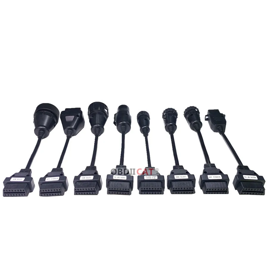 Кабели для грузовиков OBDIICAT TCS Pro OBD2 полный комплект 8 шт. кабелей диагностический