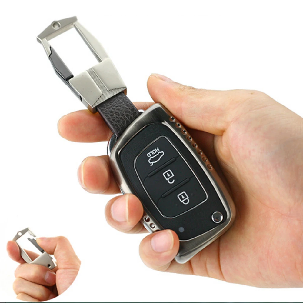 Качественный откидной ключ брелок из цинкового сплава чехол для Hyundai Creta Ix45 IX35 HB20