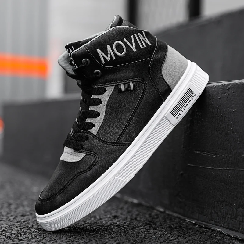

Men's Spring Autumn Shoes Skateboarding Shoes High Top Men British Style Comfortable Sneaker Men's Skateboarding Sneakers Sports