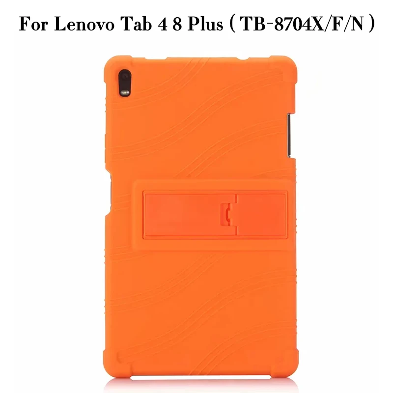 Чехол Slicon для lenovo TAB 3 8 Plus 8703x TB-8703N/F 8," планшетный ПК Защитный чехол для lenovo Tab 4 8 Plus TB-8704X/F/N - Цвет: TAB4 8 Plus-orange