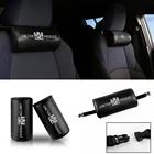 Автомобильный Стайлинг JP соединительная планка производство эмблема сиденья подушка для шеи Защита PU авто подголовник поддержка отдыха путешествия подголовник автомобиля шеи