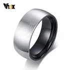 Мужские кольца Vnox из нержавеющей стали с матовой поверхностью 8 мм, черное внутреннее мужское кольцо, повседневное Ювелирное Украшение, удобная одежда
