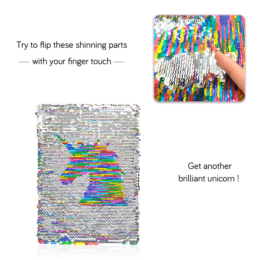 Милый блокнот с блестками для девочек в виде единорога шариковой ручкой