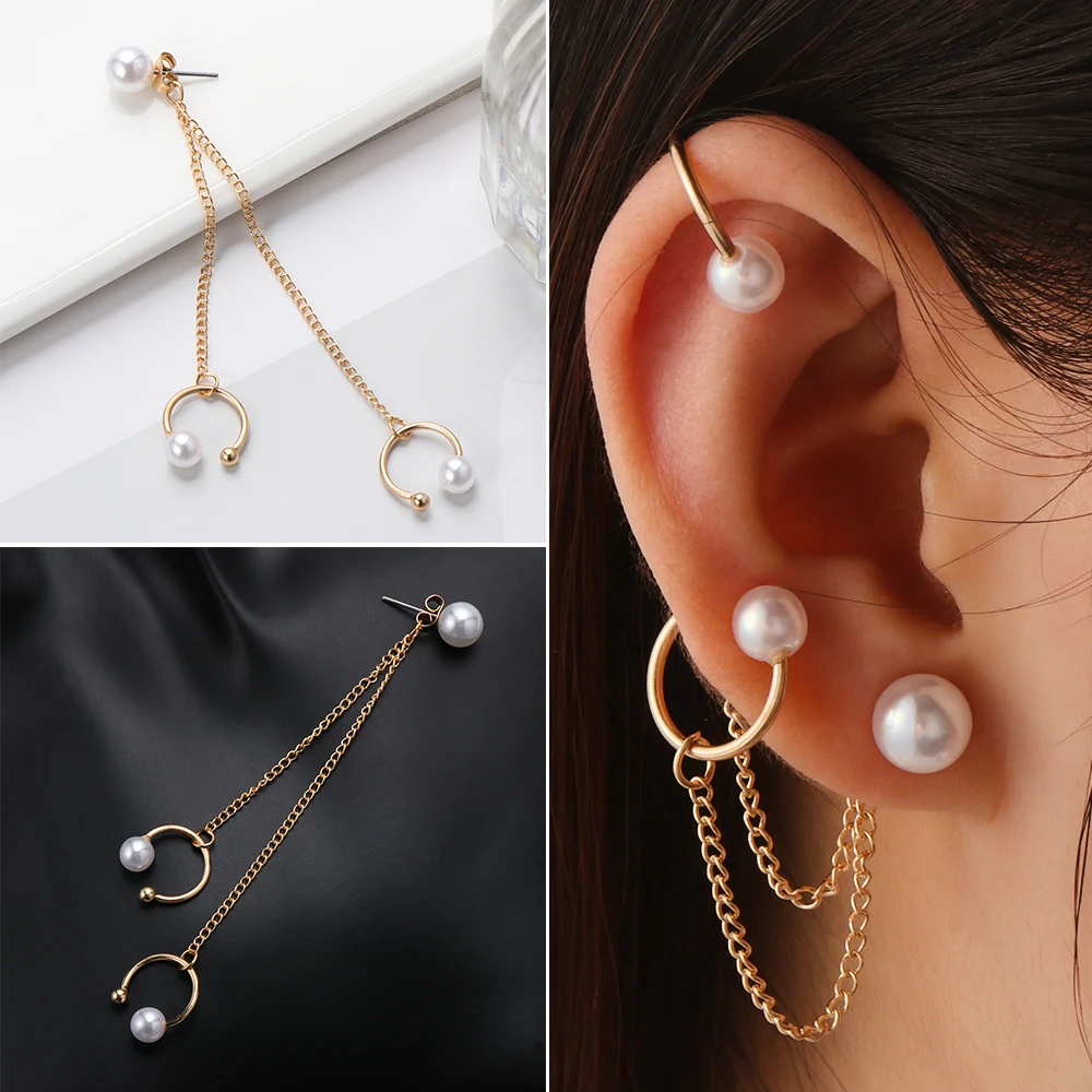 1 шт. новые оригинальные серьги капли с искусственным жемчугом и кисточками