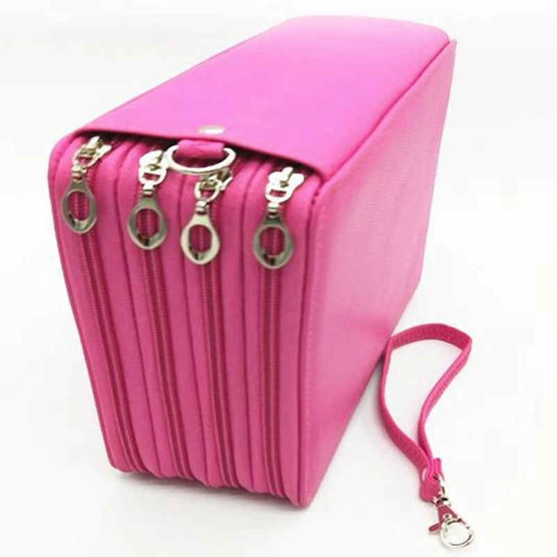 Большой Вместительный чехол из искусственной кожи с 168 слотами многослойный