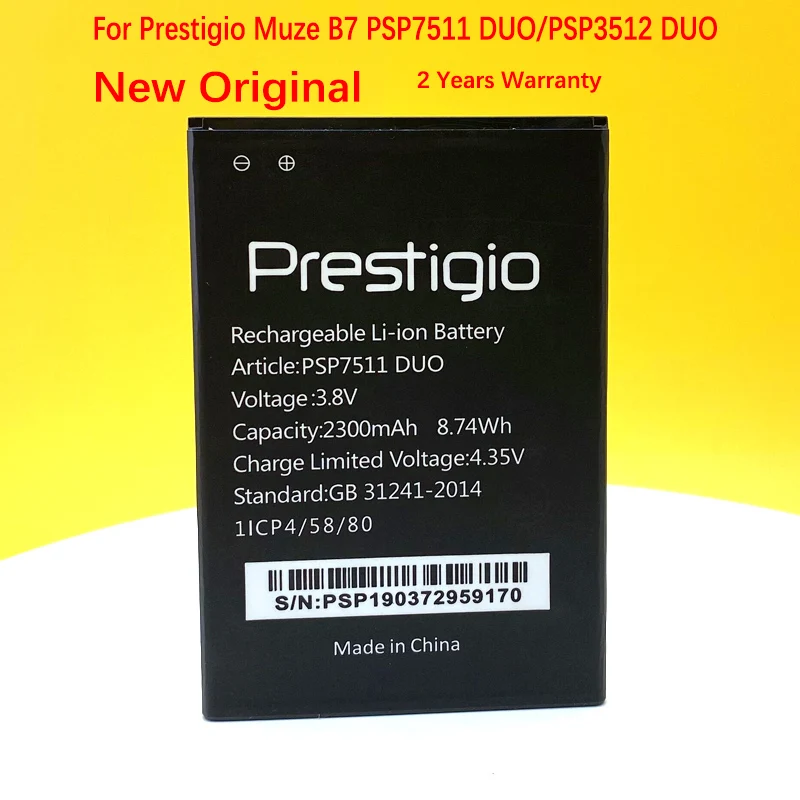 Новая Оригинальная батарея для Prestigio Muze B7 PSP 7511 DUO 7511DUO сменная телефона + номер