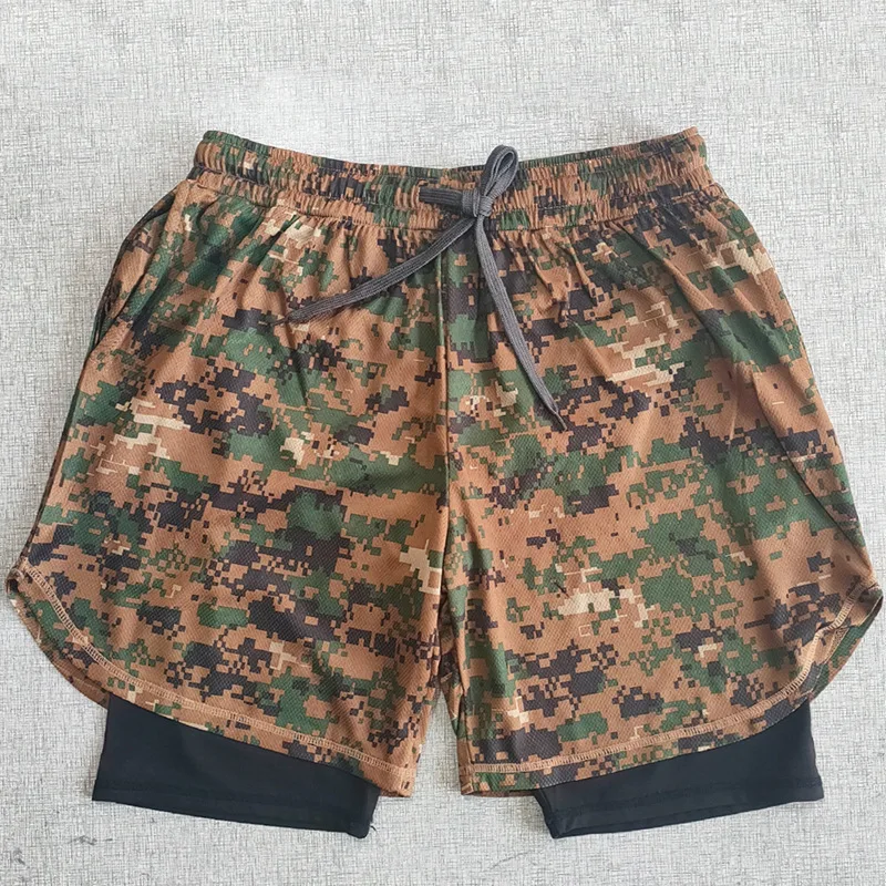 

High Quality Men's Summer Sports Shorts Quick-drying Running Fitness Camouflage Training Pants Plussize Casual Cargo Shorts Men