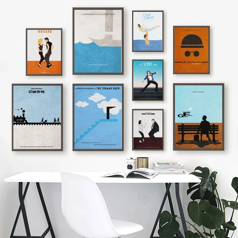 

Minimalist Pixel Painting Poster and Print Abstract Art Wall Painting Inspirational Movie Canvas Painting for Living Room Decor