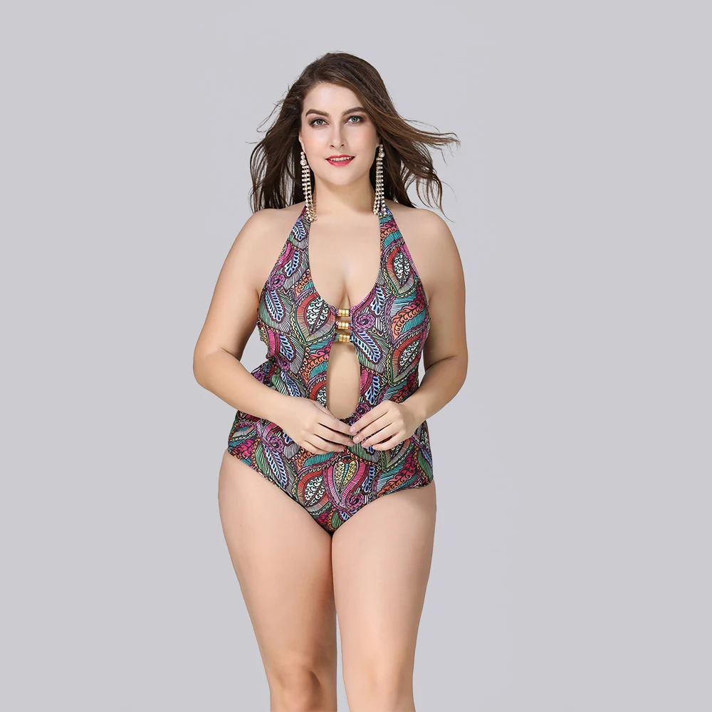

Новый 2021 купальник XL 2XL 3XL 4XL 5XL большой Размеры сексуальное бикини Горячая молодая девушка Cover Up большой чашки Для женщин купальник, открытая ...