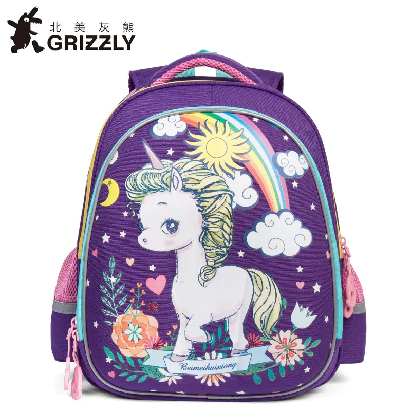 Водонепроницаемый ортопедический рюкзак для девочек с мультяшным