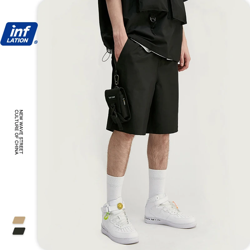 Мужские повседневные шорты INFLATION свободные летние из полиэстера с эластичной