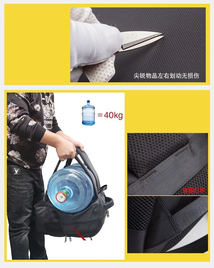 Waterproof Large Backpack 17.3 17 inch Laptop Backpack men Business Travel Multi-function Backpack male Traveling bag Black grey
