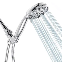 6 functions handheld shower set high pressure shower high flow handheld shower head hose bracket bathroom accessories set