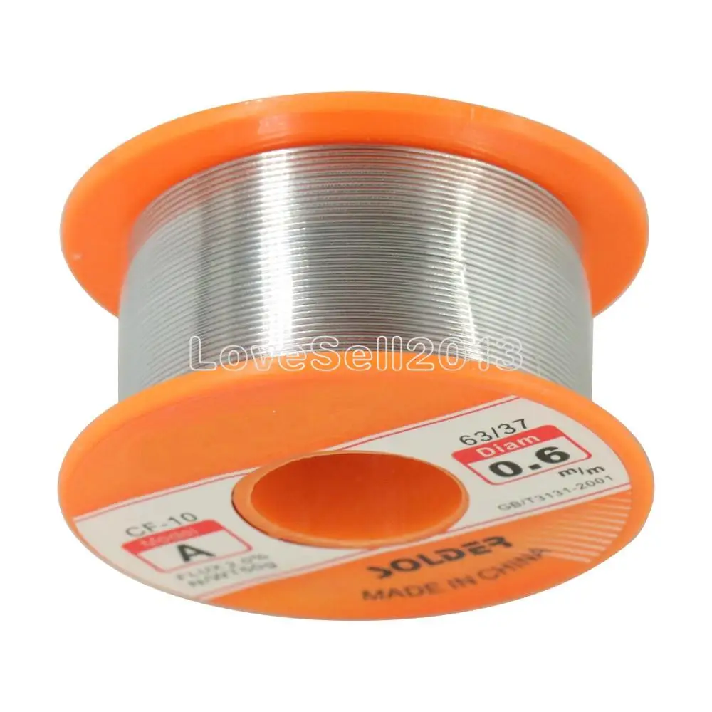 

1PCS 63/37 Rosin Core Solder Wire Flux 2% Tin Lead Solder Iron Welding Wire Reel 0.6mm 50g High Quality
