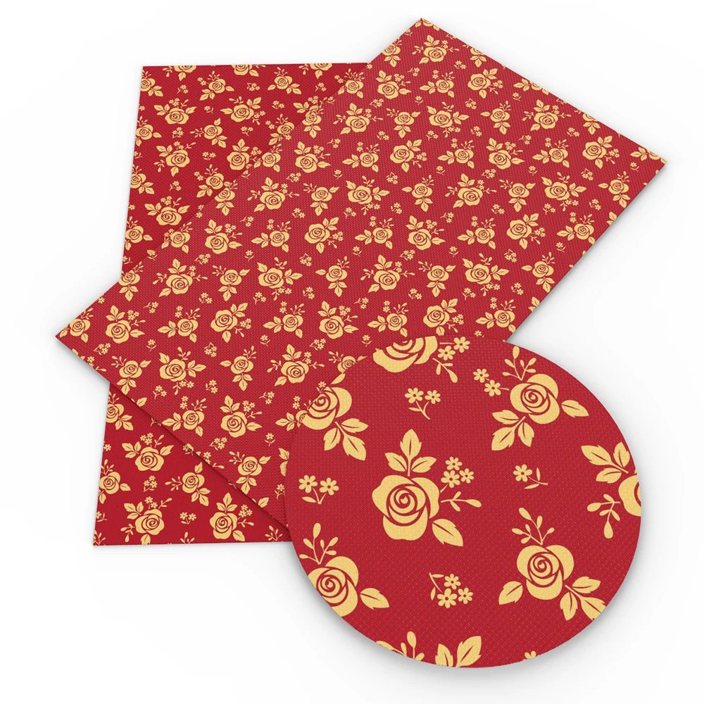 Новинка искусственная кожа 20*33 см в форме сердца точек цветов для сумок с бантом