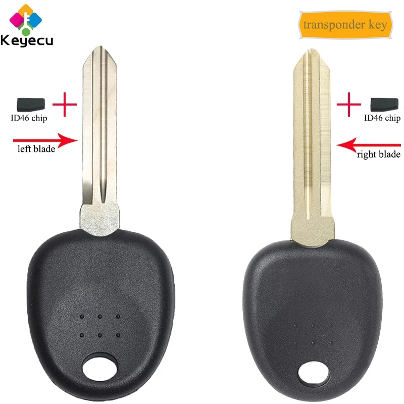 Фото Запасной транспондер KEYECU для автомобильного ключа левое/правое лезвие и ID46 чип
