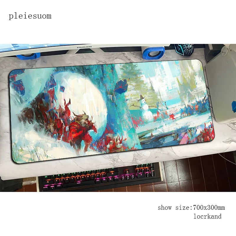 Guild Wars 2 Gaming Mouse Pad 700x300x3mm Thick Extended Keyboard Mousepad with Locked Edge image 3