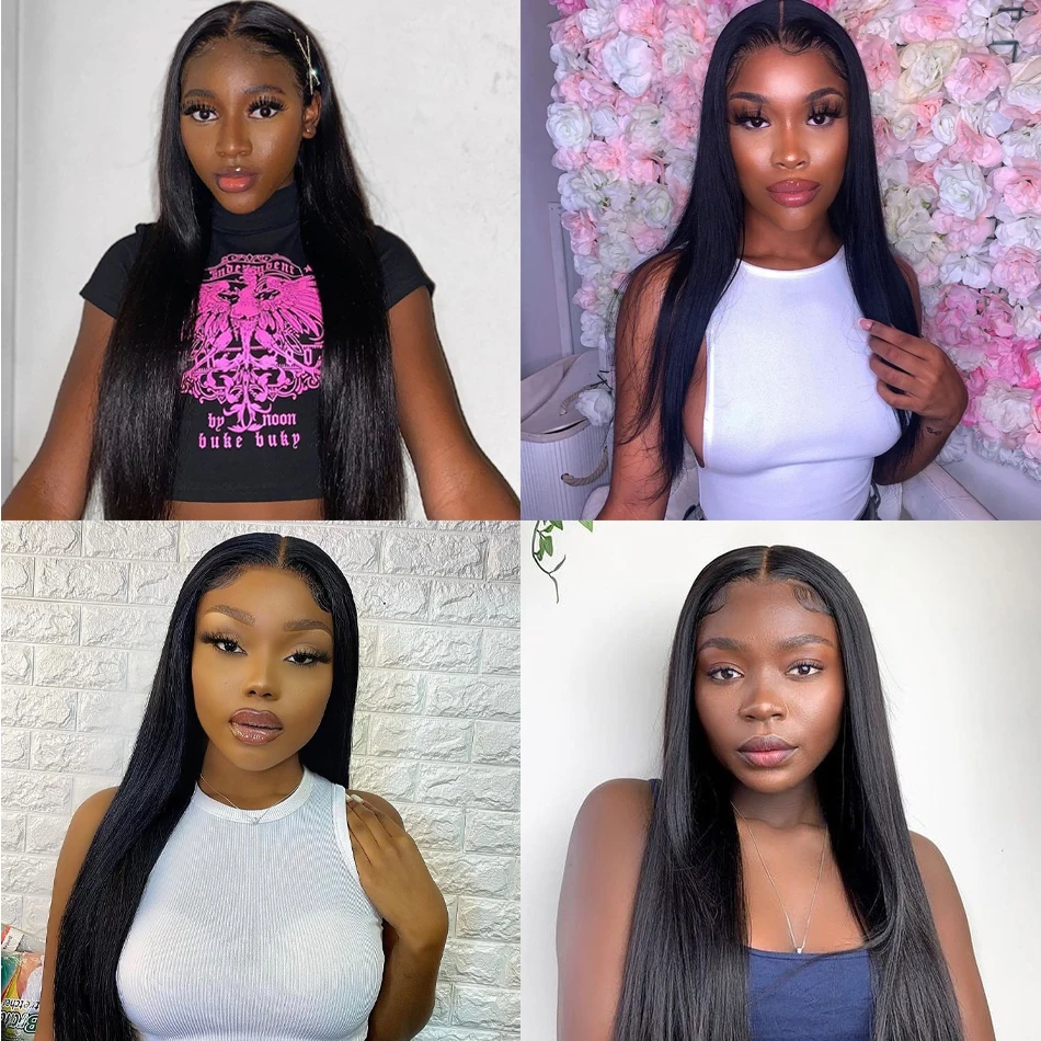 

Straight T Part Lace Part Human Hair Wig Cheap Remy Brazilian 4x1 Lace Closure Wig Human Hair Pre Plucked Hairline For Women