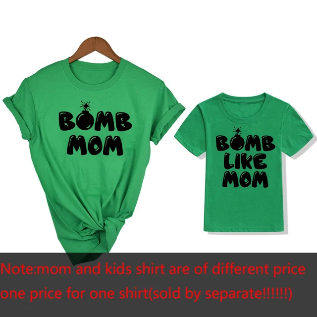 Camiseta a juego de mam&aacute; y bomba como mam&aacute;, camisa para mam&aacute; y para m&iacute;, camisas para ni&ntilde;os peque&ntilde;os, tops para mam&aacute; y yo, trajes divertidos-3