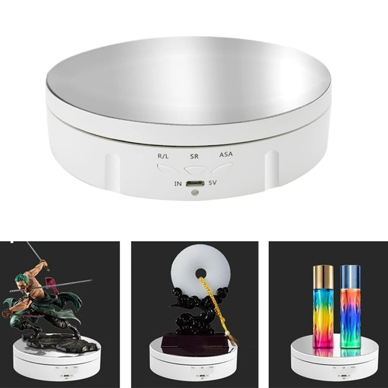 

3 Speeds Electric Intelligent Rotating Jewelry Display Stand 360 Degree USB Rechargable Turntable Holder