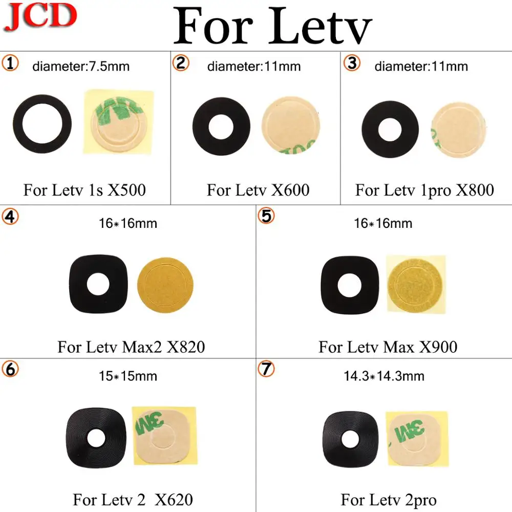 JCD для Letv Leeco Le Max 2/Pro/1s/1 Сменный стеклянный объектив камеры X900 Max2 X820 X500 X600 X620 2