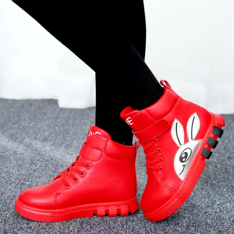 VFOCHI/Новинка 2019 года кожаные ботинки для девочек нескользящая зимняя Уличная