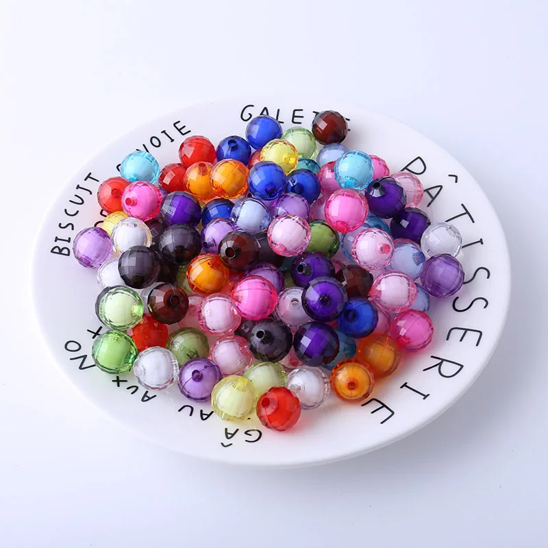 The Best-Selling New 15 14mm Beads Suitable For Making Exquisite Handmade Jewelry DIY Crafts Multi-Color Acrylic Material | Дом и сад