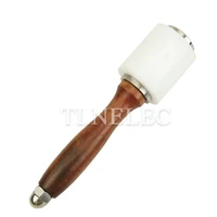 diy leather handwork tools leather carving hammer nylon hammer wooden handle carving hammer printing hammer