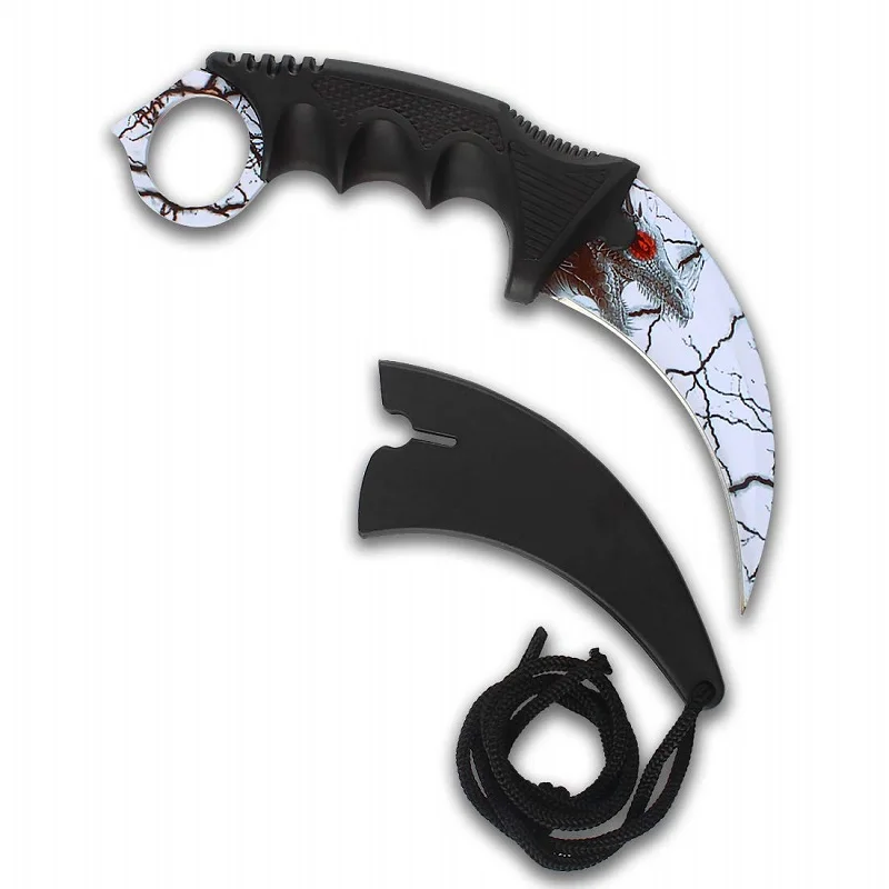 White Dragon HS инструменты CSGO Karambit охотничий нож в стиле игры "Counter-Strike" выживания тактический коготь нож Карманный Самообороны обидный кемпинг инструмент - Цвет: White Dragon