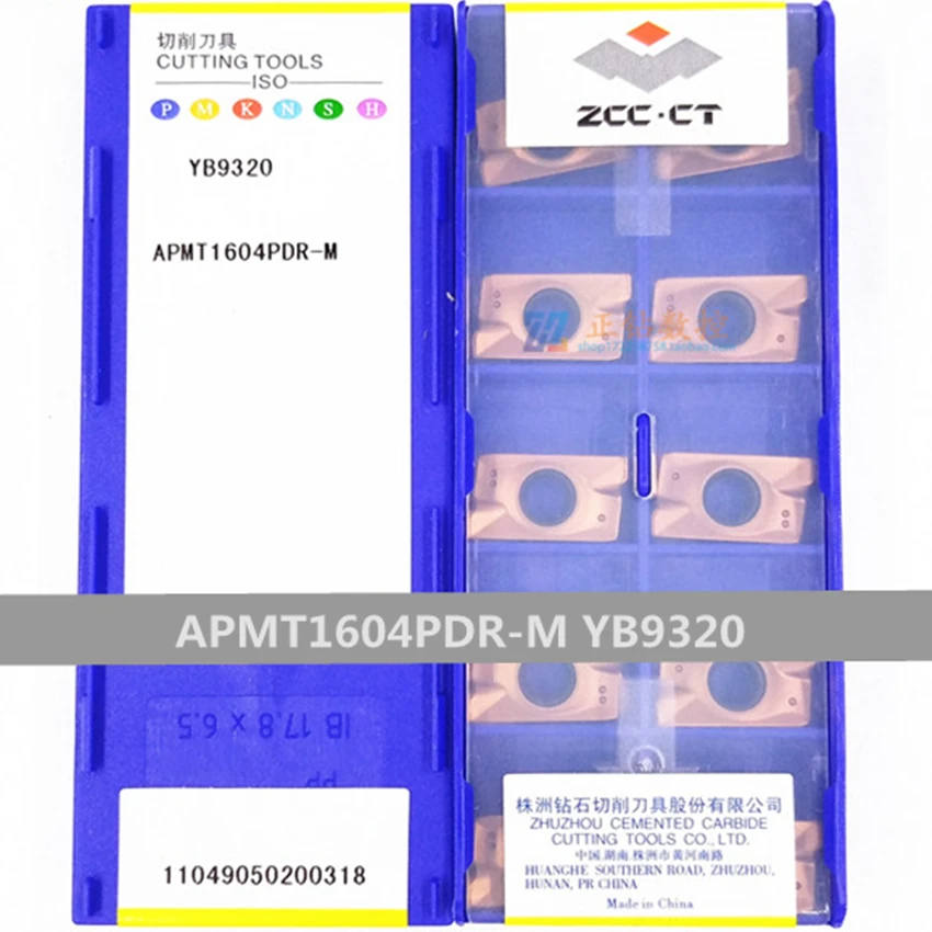 ZCC.CT APMT1604PDR-M YB9320/APKT160408-PM YBG212/APMT160432-PM YBG202 карбидные вставки с ЧПУ для стали