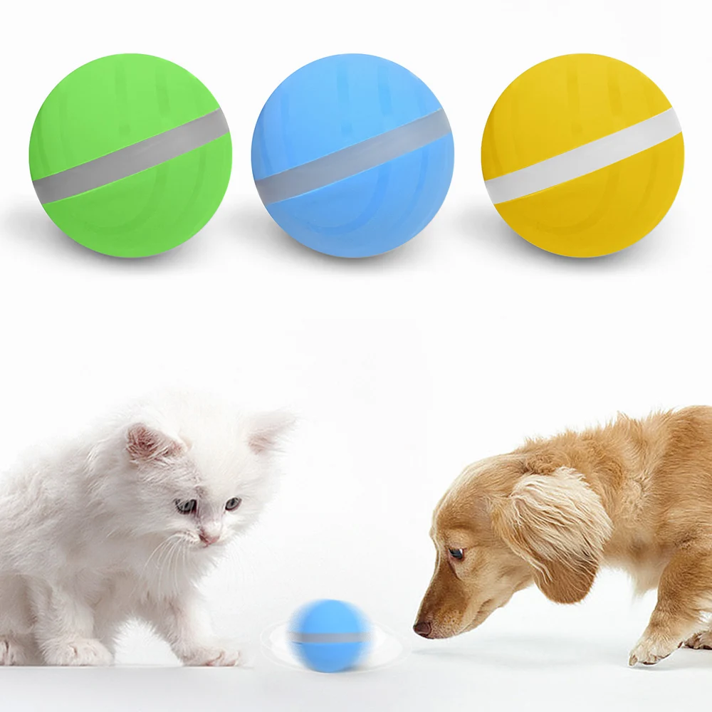 

Pet Toy LED Flash Rolling Ball Electric Motion Activated Pet Ball Waterproof And Durable Cat Dog Playing Toys Drop Shipping