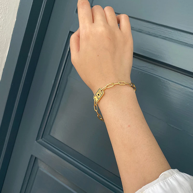 

Женский серебряный браслет S925 пробы, Корейский Золотой Ретро-браслет, тяжелая цепочка, аксессуары для отдыха, оптовая продажа