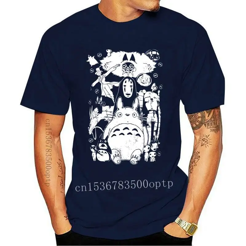 

New Ghibli Movies Vintage T-Shirt Spirited Away Mononoke Miyazaki Tee