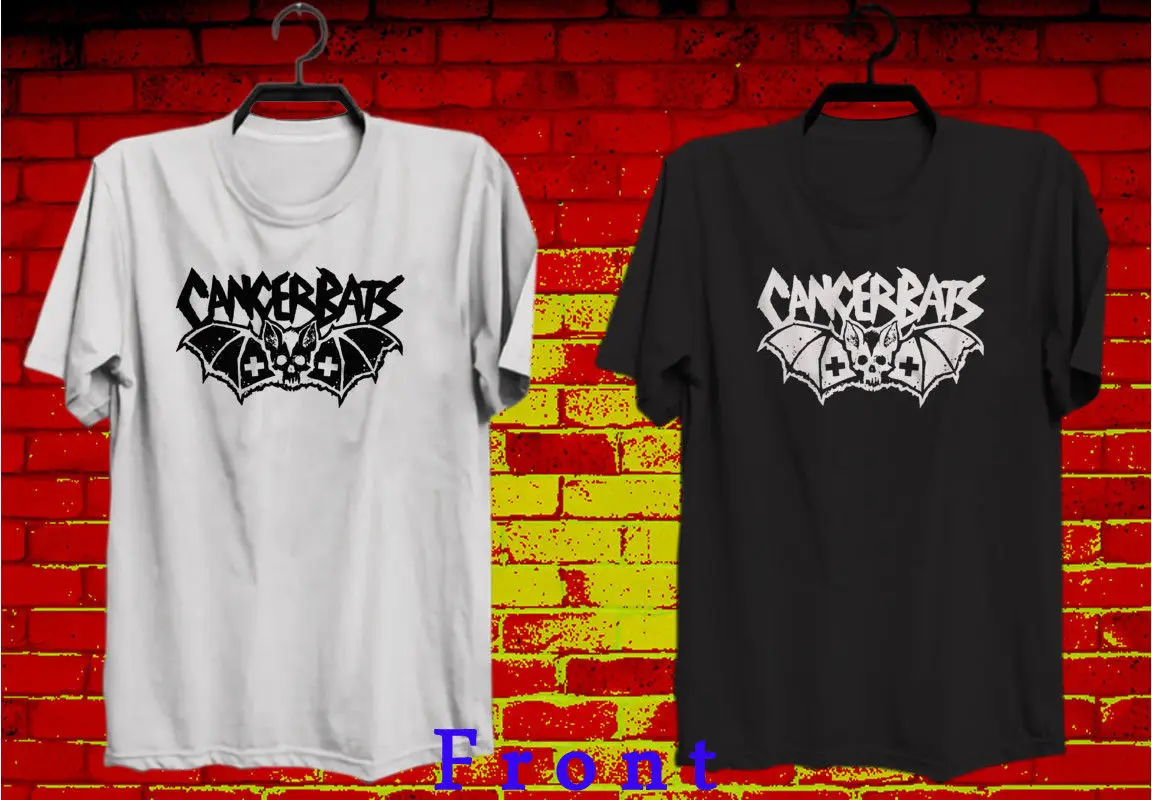 Черная и белая футболка с логотипом CANCER BATS RED BAT DRIP S 3XL летняя брендовая для
