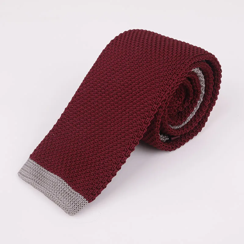 Linbaiway 5 см с плоской головкой трикотажные галстуки для мужские Вязание Узкие