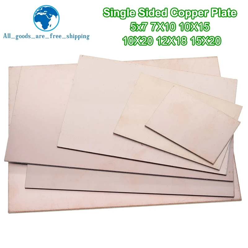 Односторонняя медная плакированная пластина FR4 PCB 5x7 7x10 10x15 10x20 15x20 12x18 см набор для