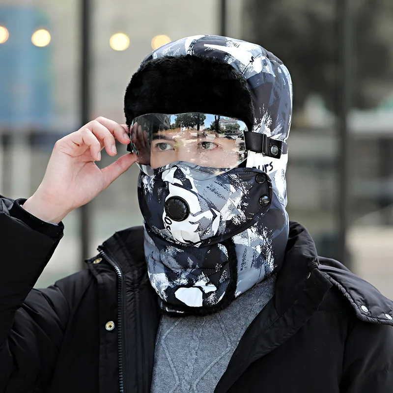 Осенне-зимние камуфляжные теплые шапки шарф для мужчин и женщин ветрозащитные