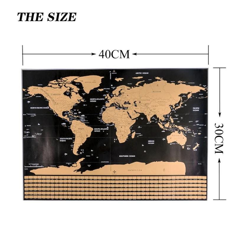 Большая карта мира для путешествий флаг постер игрушка легко поцарапается