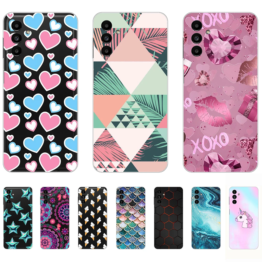 

Case for Samsung Galaxy A13 5G Silicon Luxury transparent Soft 6.5inch Shell Back Case SM-A136U 360 Full protection Tpu Bumper