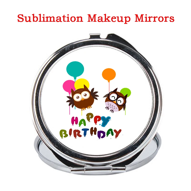 

DIY Makeup Mirrors Iron Sublimation Blank Plated Aluminum Sheet Girl Gift Cosmetic Compact Mirror Portable Mother Day Gift