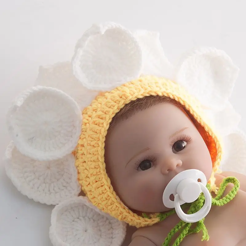 

Floral Bonnet Newborn Photography Props Vintage Flower Hat Handmade Ruffle Cap Baby Girl Shower Gift