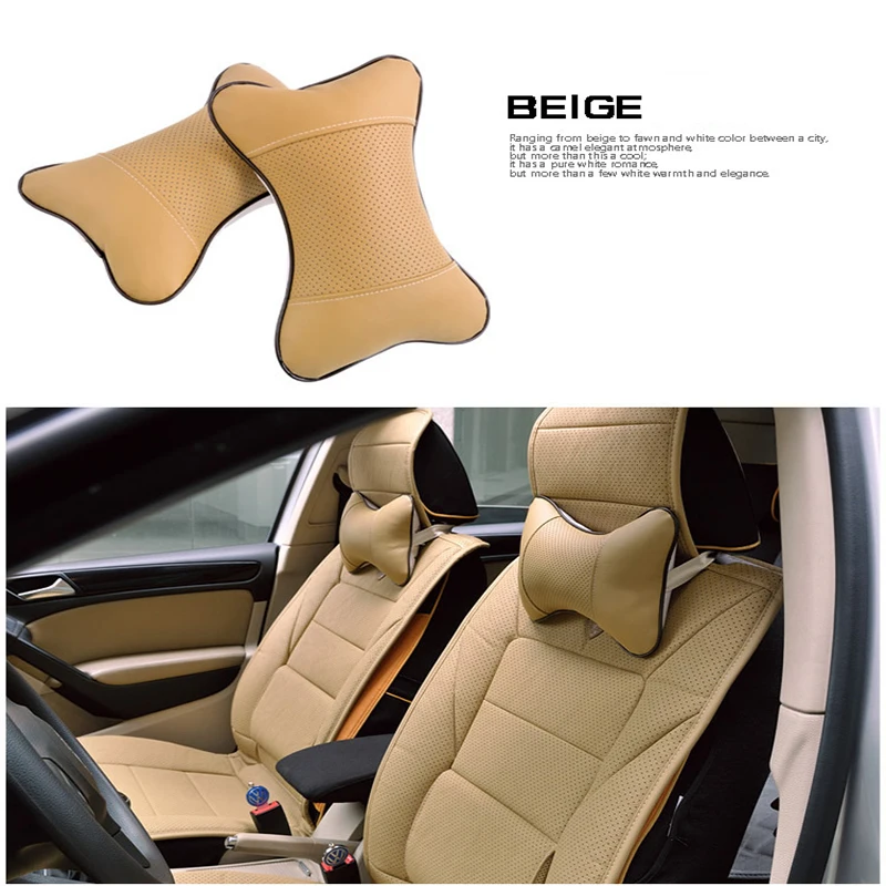 1 шт. новая Автомобильная подушка для шеи хлопковый подголовник с кожаной памятью