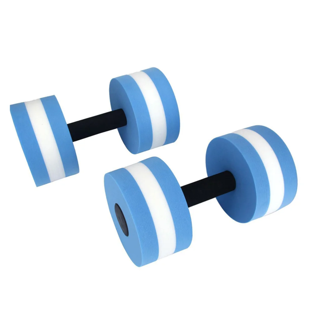 

2PCS Aquatic Exercise Dumbells EVA Water Barbells Hand Bar For Water Resistance Aerobics (Blue)