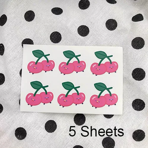 Pink B Sheets Happy monkey 5 листов/упаковка Kawaii стикер s для Слим коробка наклейка с милым рисунком для слизи контейнеры банки DIY Декор Подарочная игрушка - Цвет: Pink B Sheets