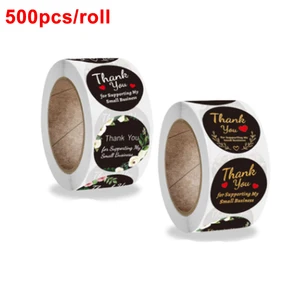 9 видов стилей спасибо рулонные наклейки на черном фоне подарочные упаковочные украшения Спасибо Этикетки для печати для вечерние выпечки фестиваль