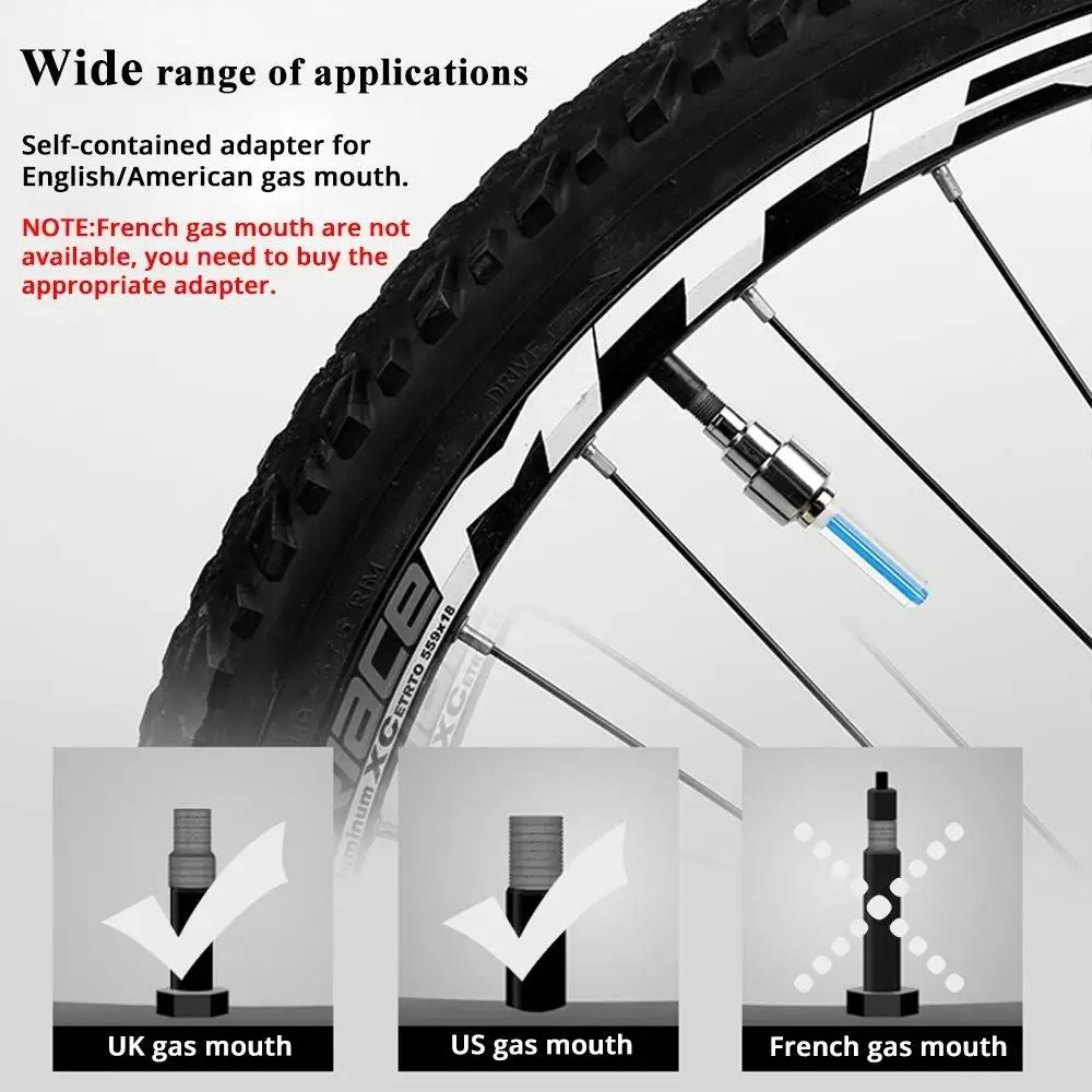 Велосипедный фонарь без аккумулятора s LED S колпачки клапанов шин спицы колеса