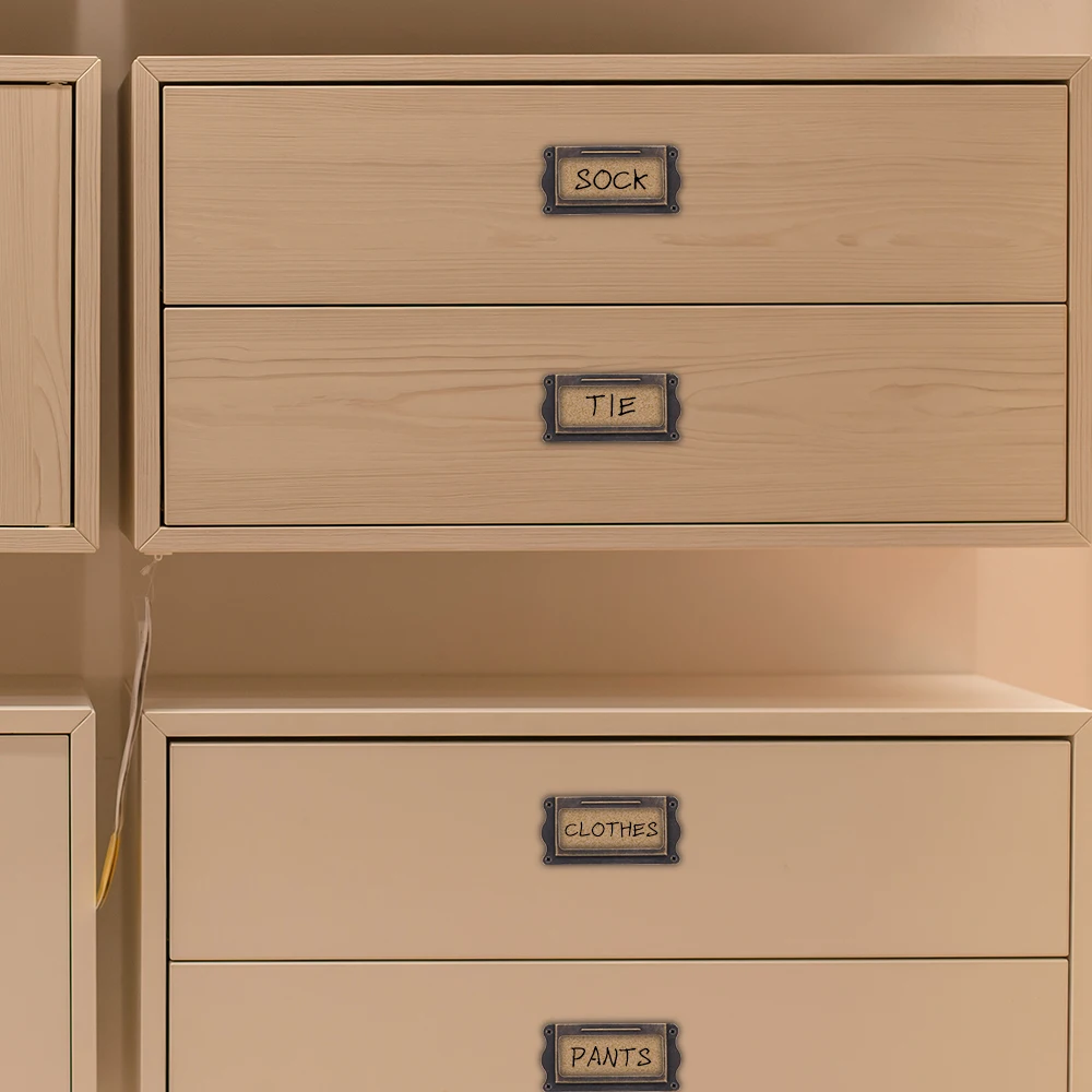 Винтажный Именной держатель для карт прочная практичная латунная ручка &quotпод