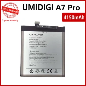 100 original genuine for umi umidigi a7 pro battery 4150mah 100 new replacement parts phone accessory accumulatorstrack code free global shipping