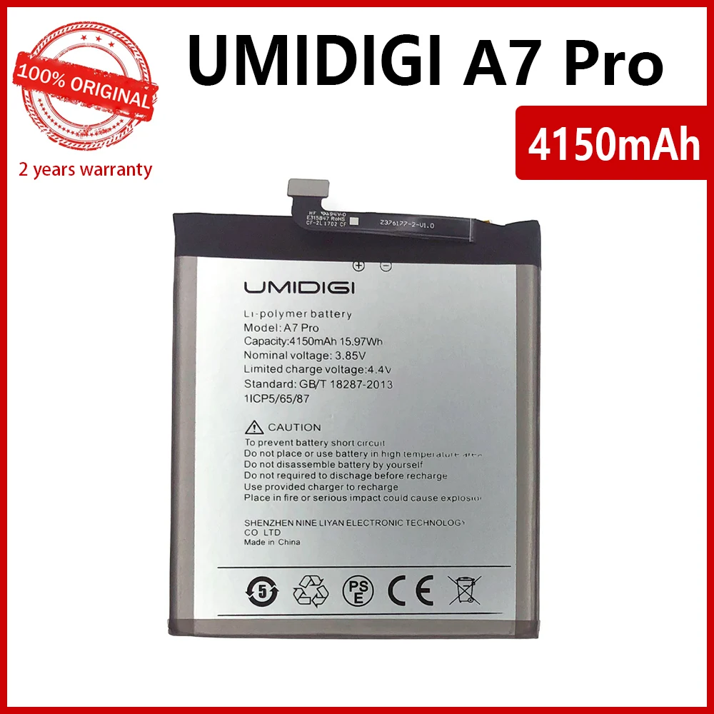 100% Original y genuino para UMI Umidigi A7 Pro, bater&iacute;a de 4150mAh, 100% nuevas piezas de repuesto, accesorios para tel&eacute;fono, acumuladores con herramientas-5
