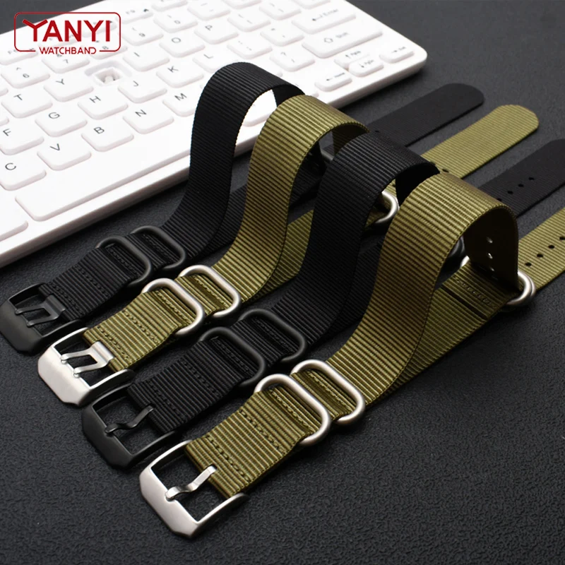 Nylon watch strap 22mm 23mm watch band waterproof sport for luminox watchbands nato strap black fashion bracelet for men belt